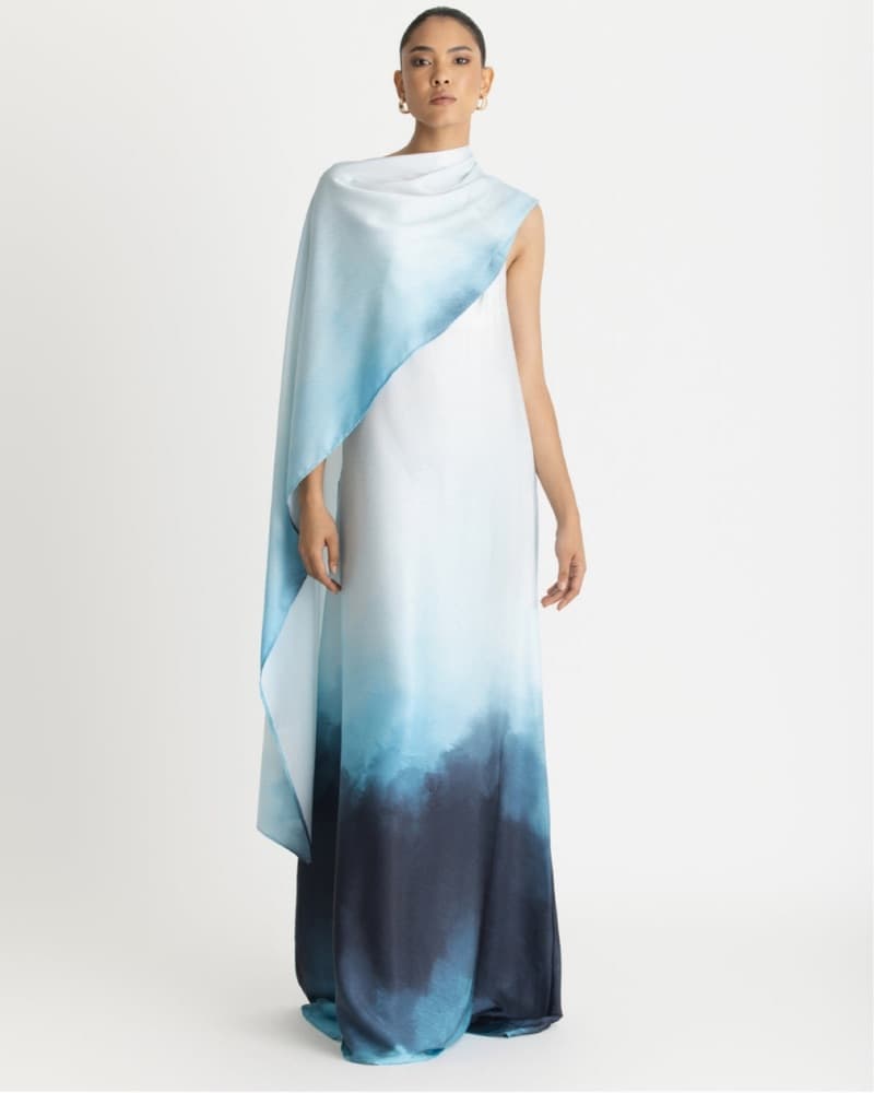 Ombre Blue Gown Diarrableu- Summer Gown - Image 2