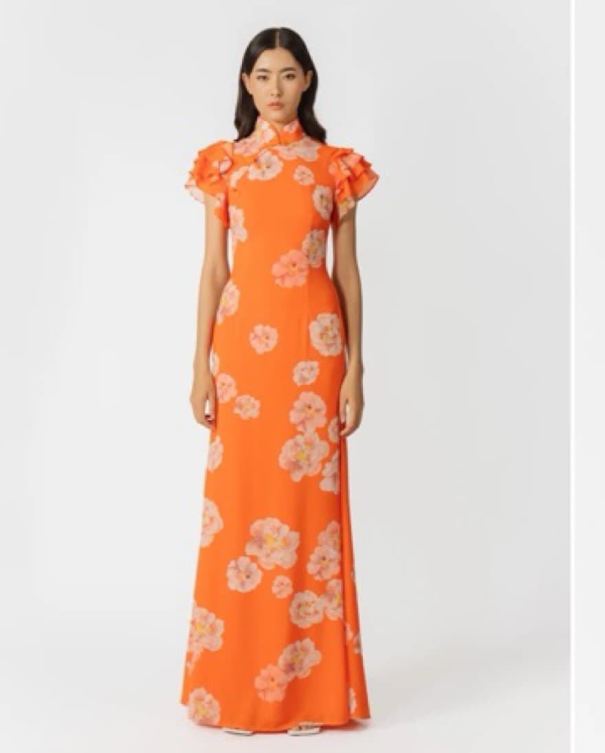 Sau lee Orange Dress  - Image 1
