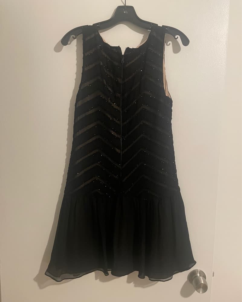 Elegant Beaded Black Dress  - Image 2