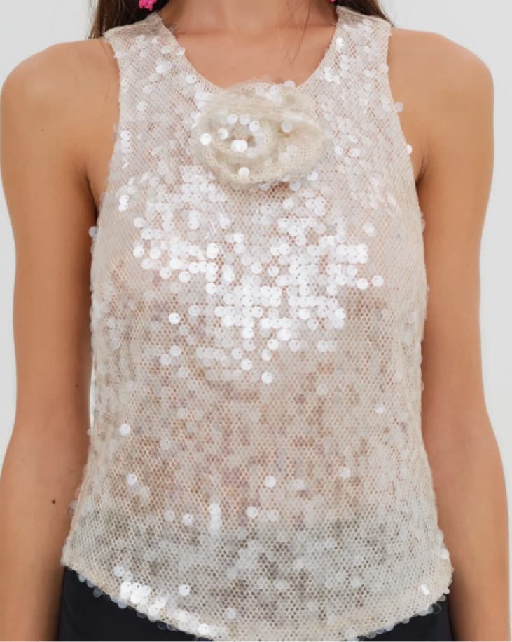 For Love & Lemons Sequin Top - Image 1