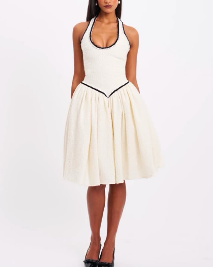 Miss Circle Halter Drop Waist Dress - Image 1