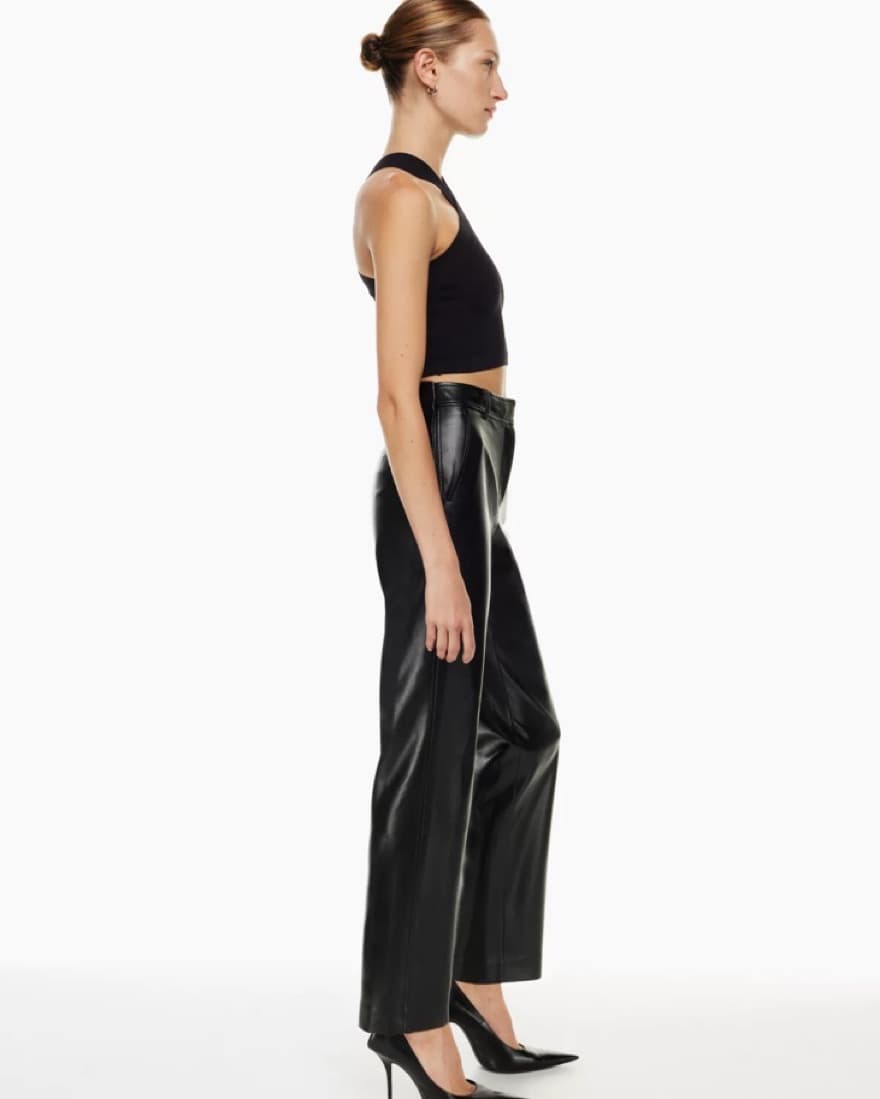 Babaton Black Sculpt Cross Crop Top - Image 4