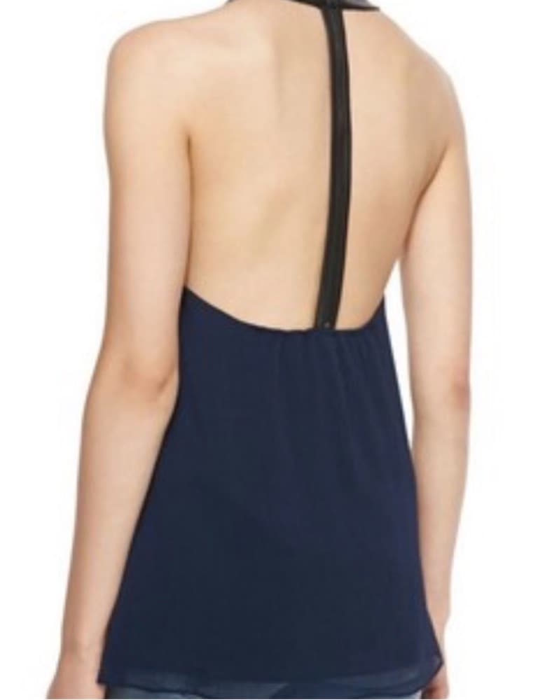 Alice + Olivia Navy Blue Backless Top - Image 1