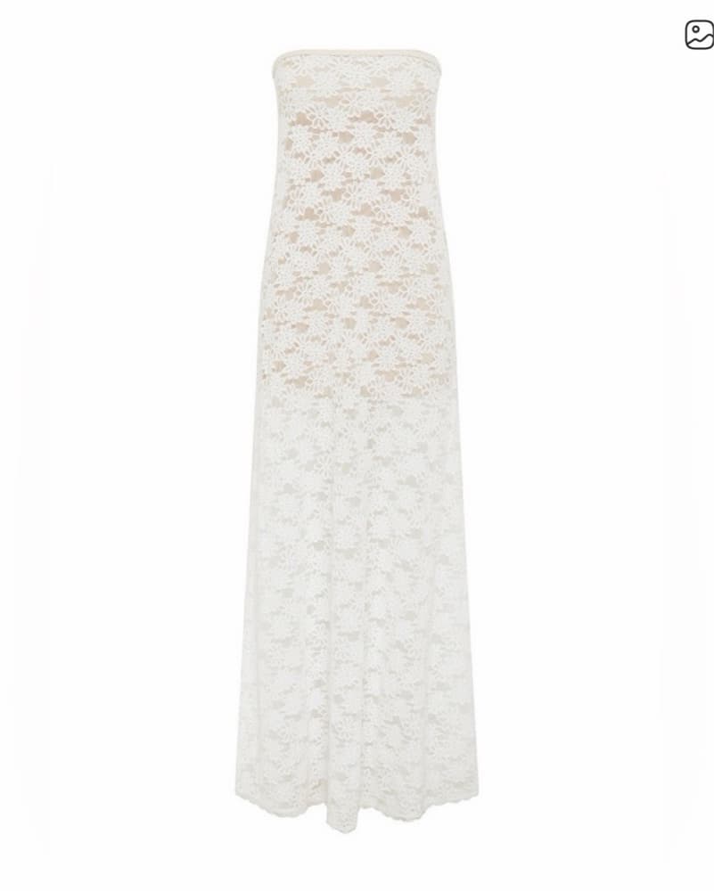Runaway The Label White Lace Maxi Dress - Image 2