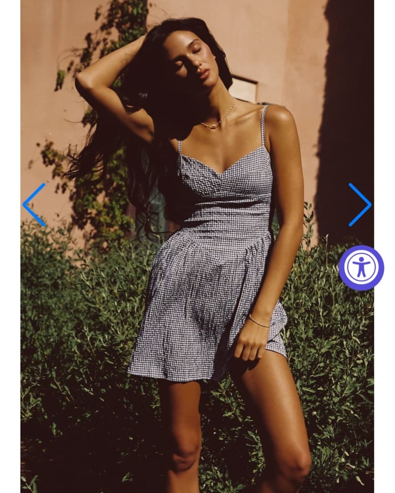 Skatie Aurora Mini Dress Blue Gingham - Image 3
