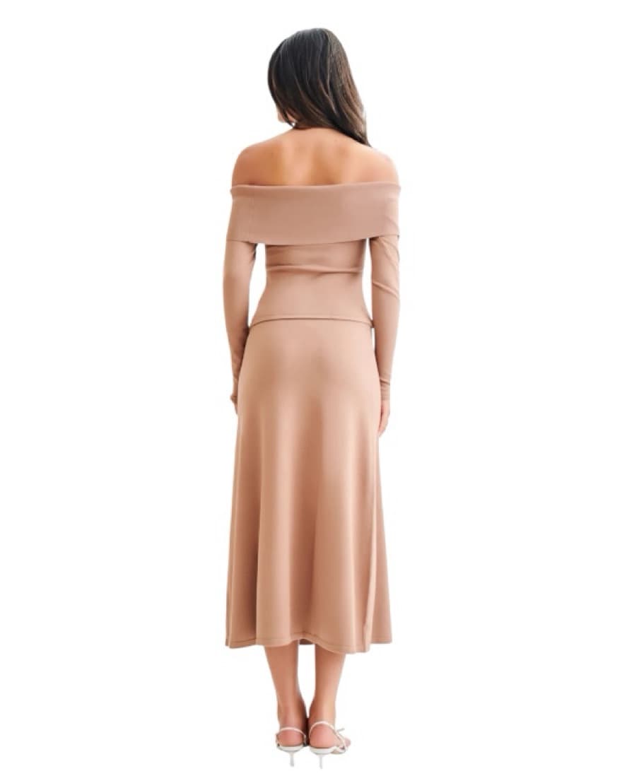 Nude Off Shoulder Knit Set - Image 6