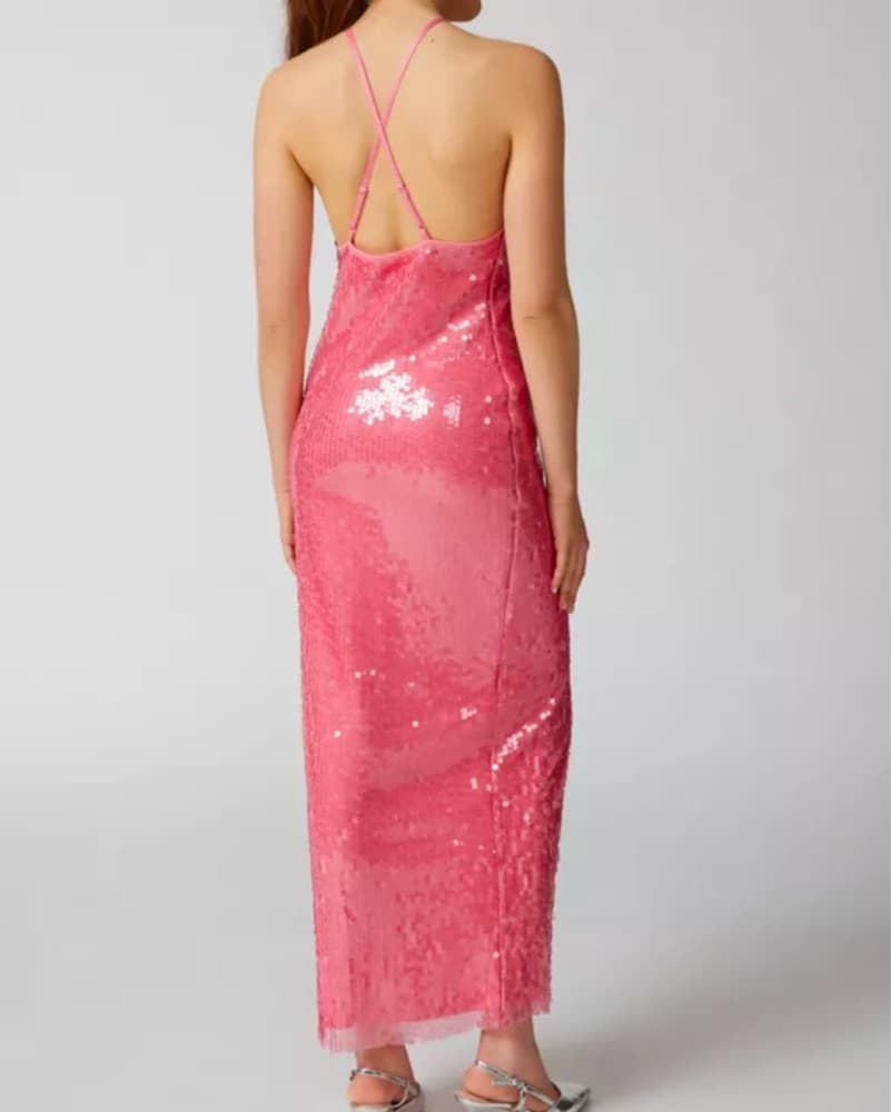 Sequin Halter Maxi Dress - Image 3