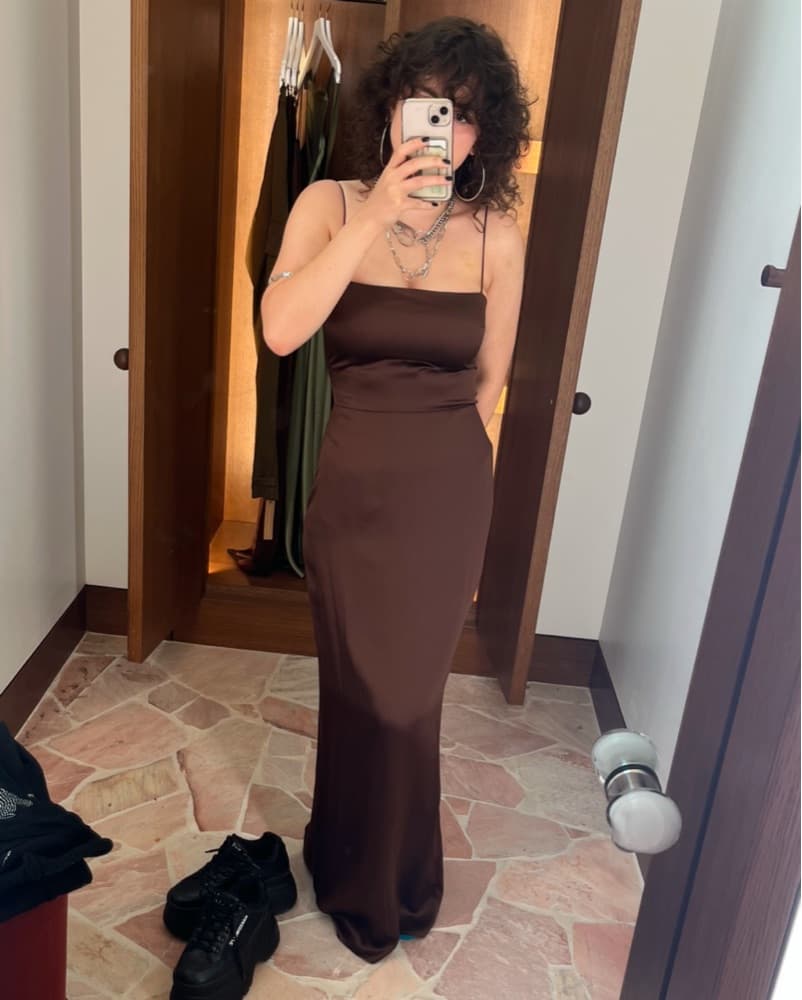Reformation Frankie Silk Dress - Image 3