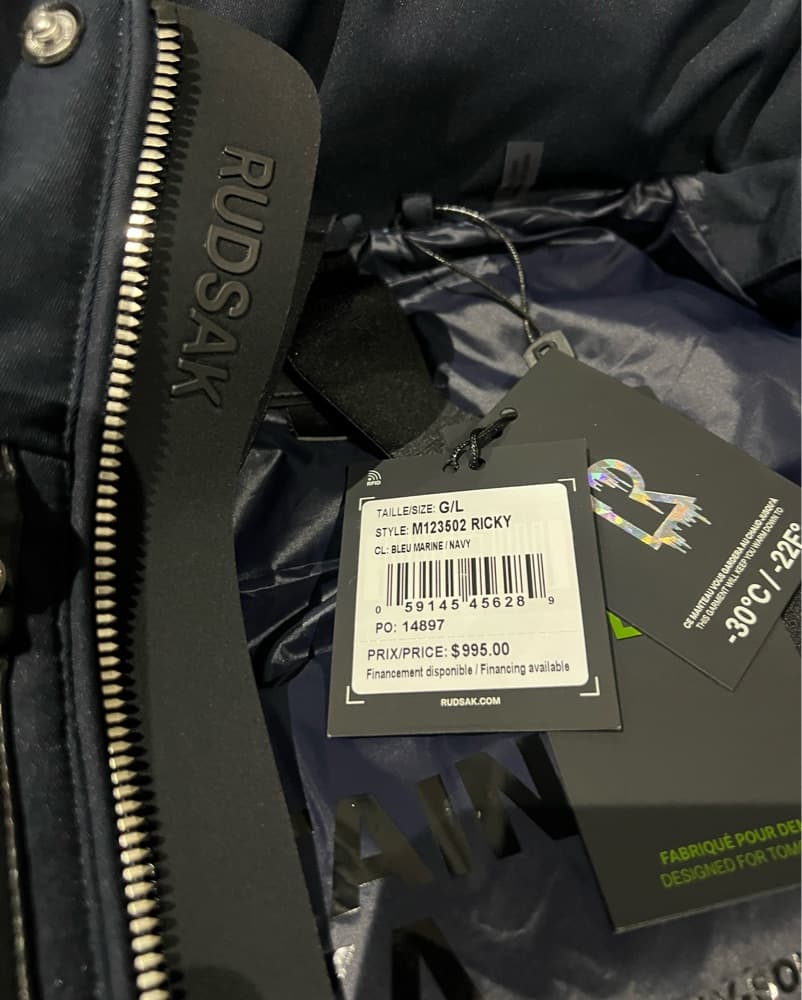 Rudsak Quilted Puffer Jacket in Navy - Image 5