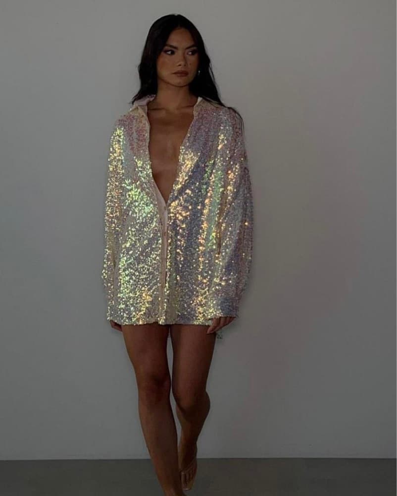 SLA the Label Ibiza Shirtdress Champagne - Image 2