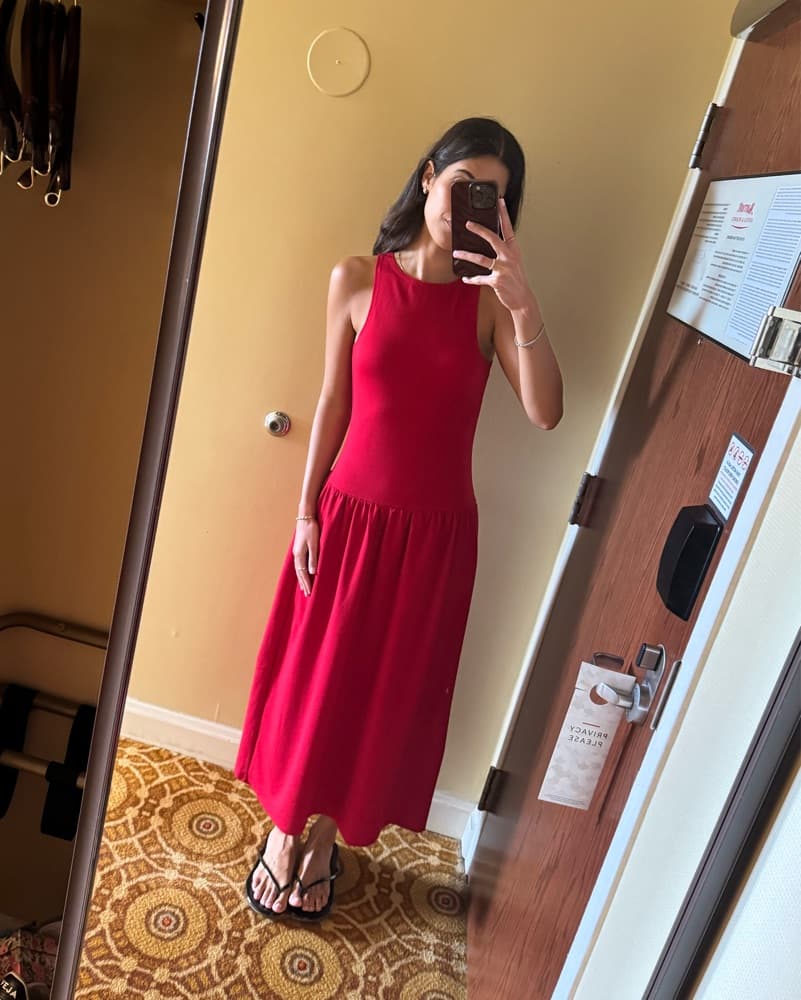 4th & Reckless Red Drop Waist Dress - Image 4