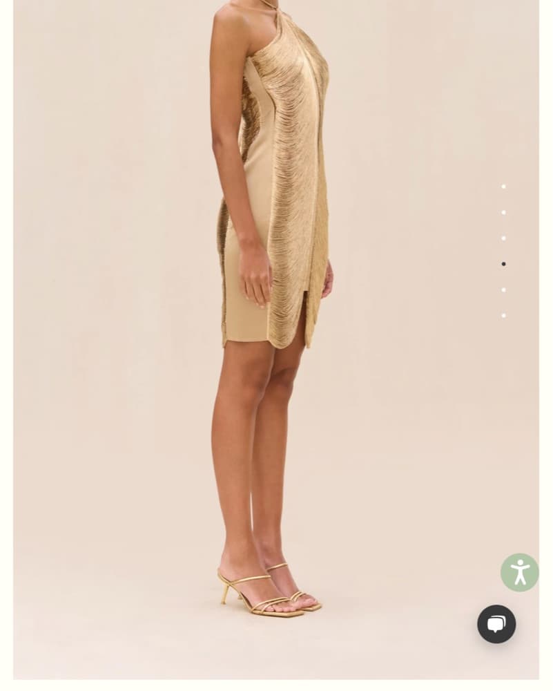 Cult Gaia Mara Dress Gold  - Image 3