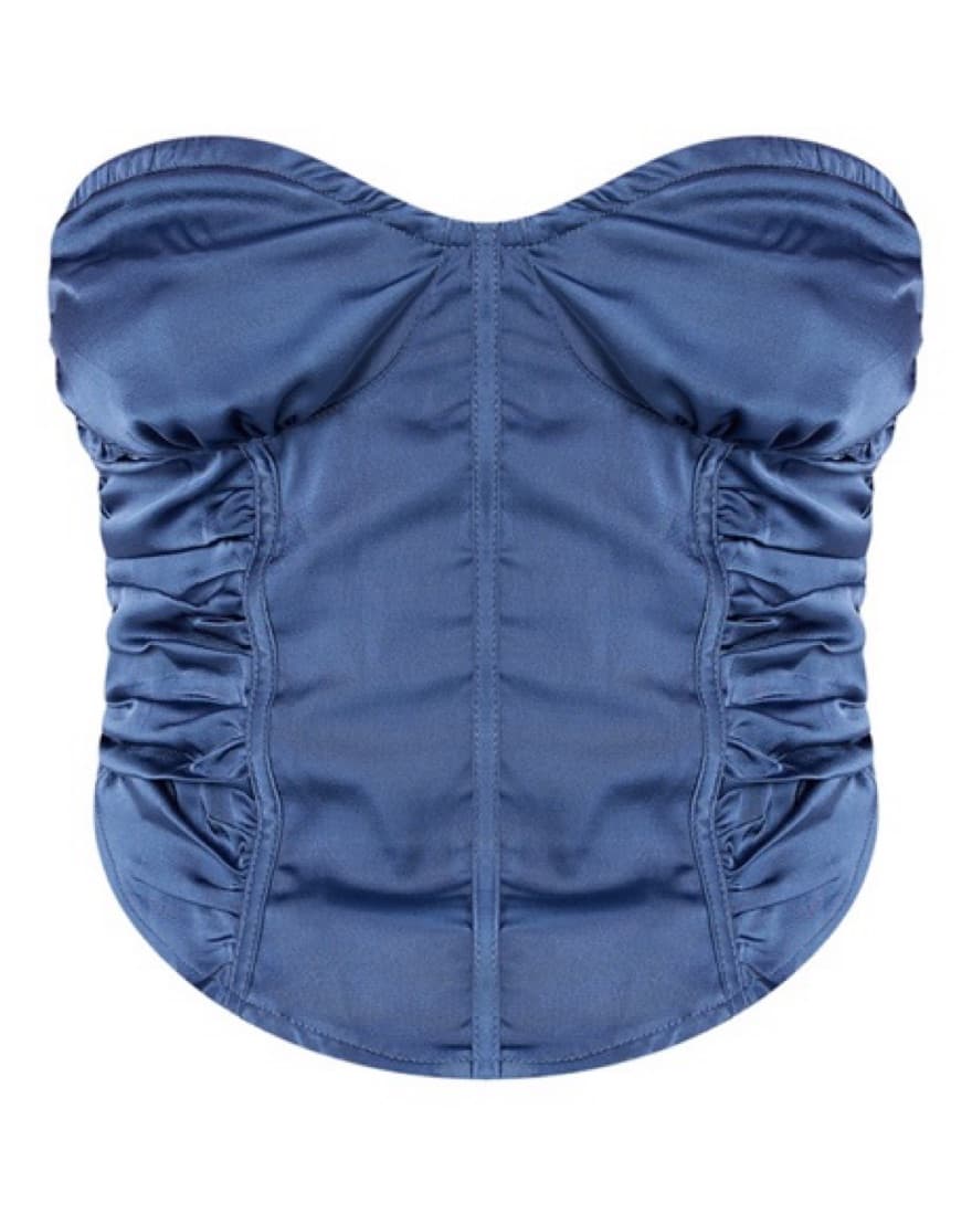 Blue Cropped Corset - Image 5