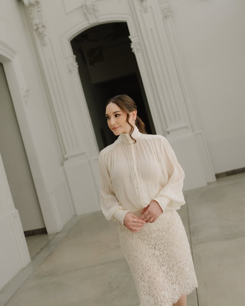 Zimmerman top with AFRM Lace Midi Skirt  - Image 3
