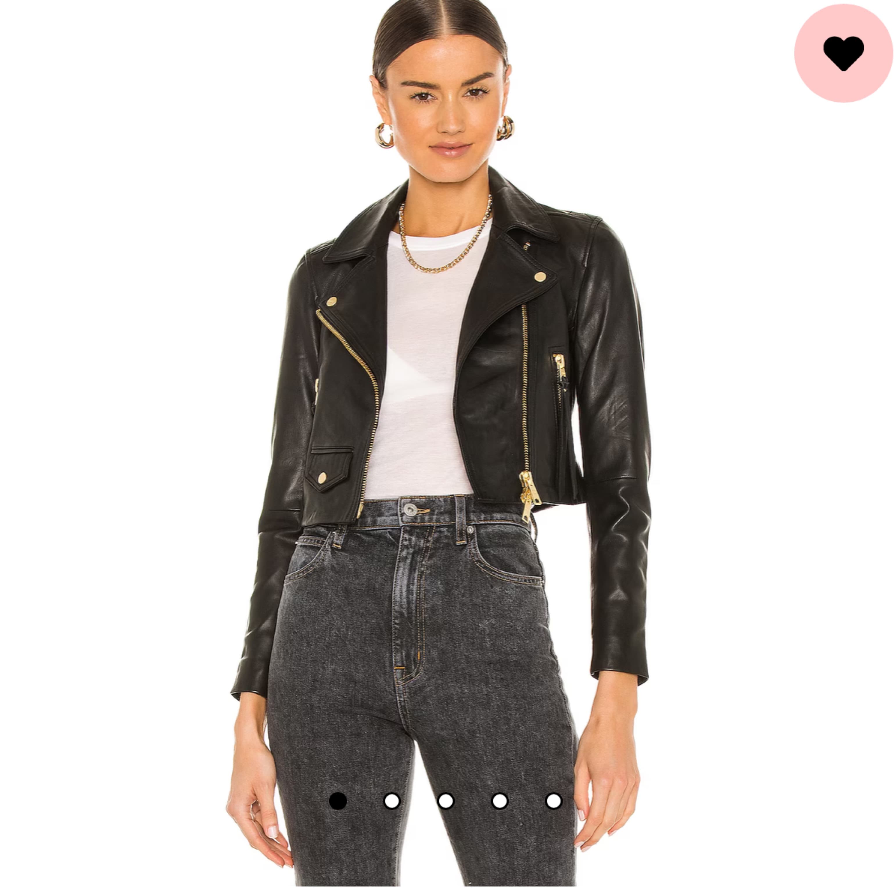 Elora Biker Jacket in Black ALLSAINTS - Image 1