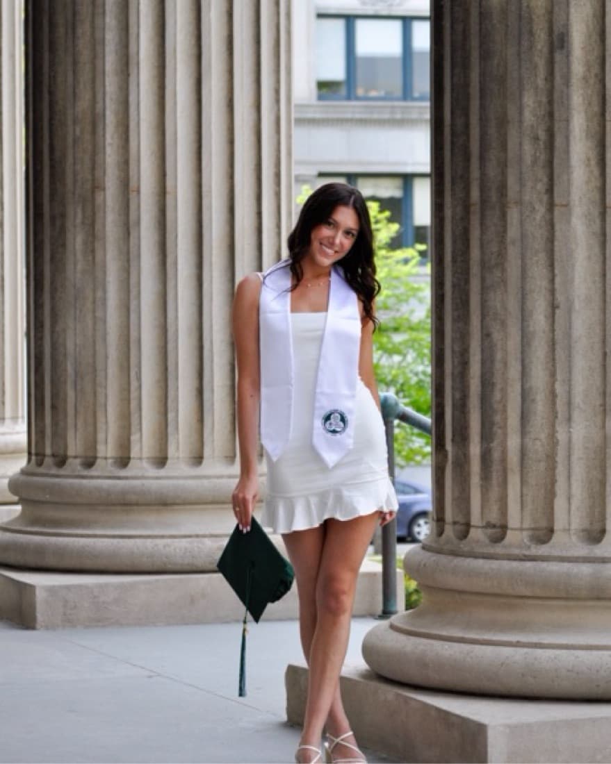 White Mini Grad Dress - Image 2