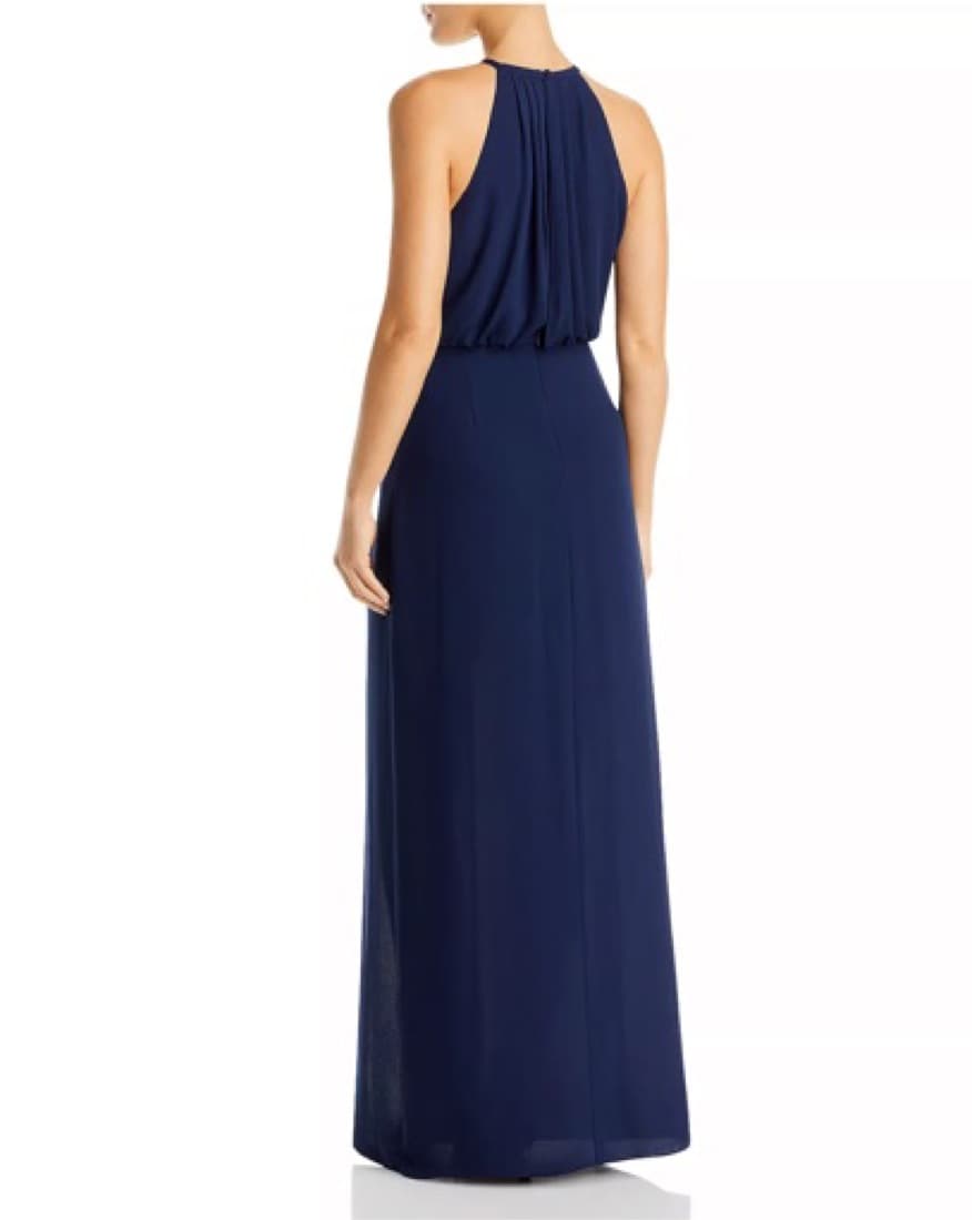 Navy Halter Gown - Image 3