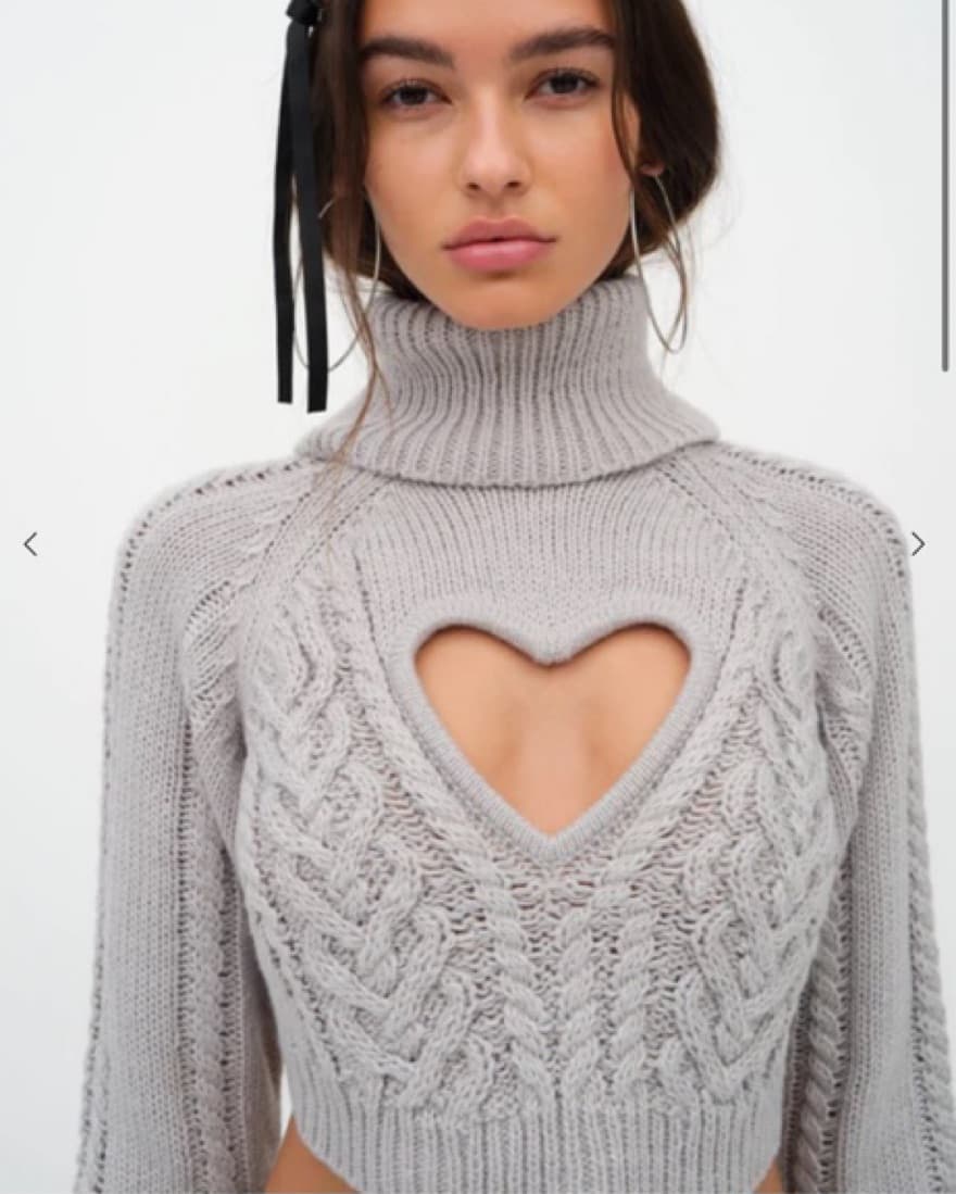 Vera Cropped Cut Out Sweater - Image 3