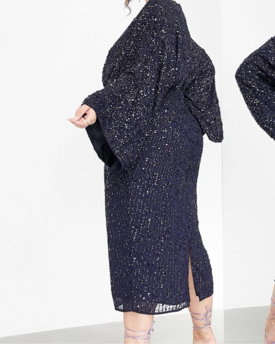 NEVER WORN- Sequin Kimono Dress  - Image 2
