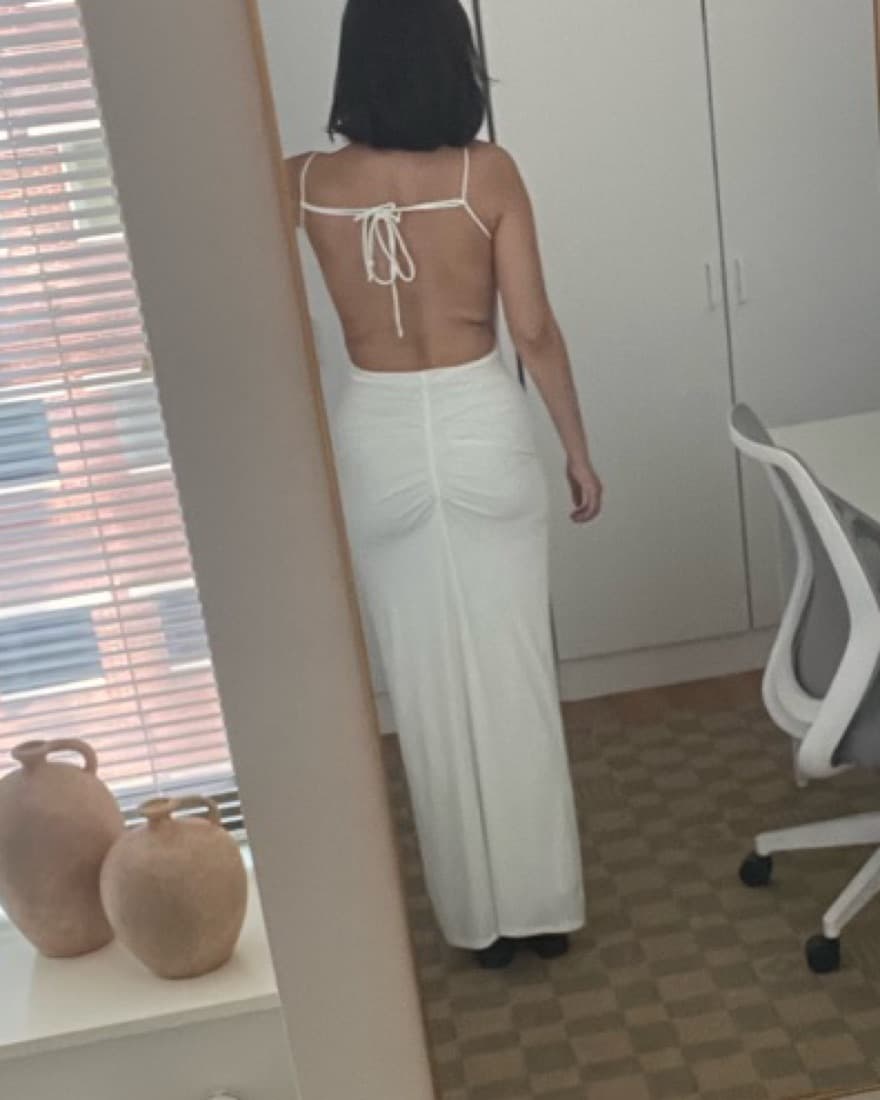 Pull&Bear White Maxi Dress - Image 2