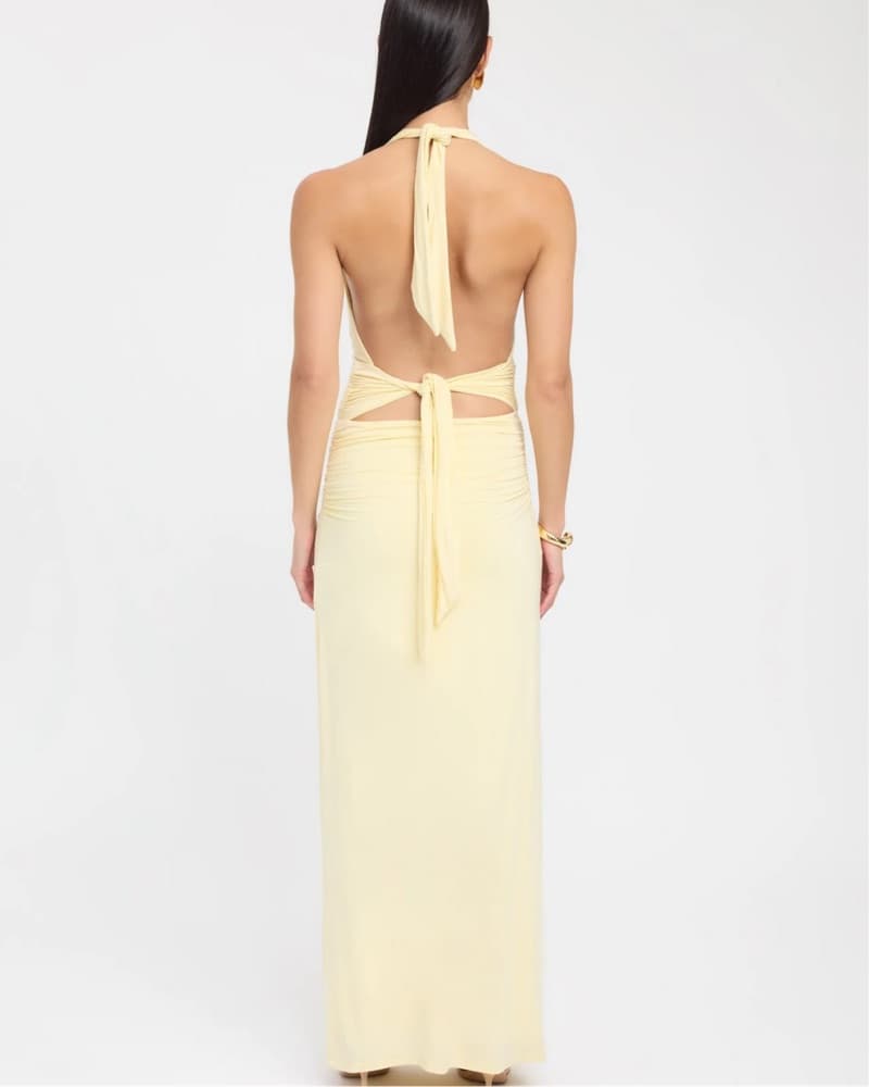 KOOKAI Butter Yellow Maxi Dress - Image 3