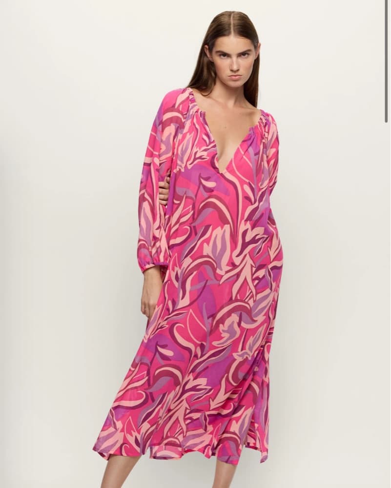 Vibrant Printed Midi Dress - Image 4