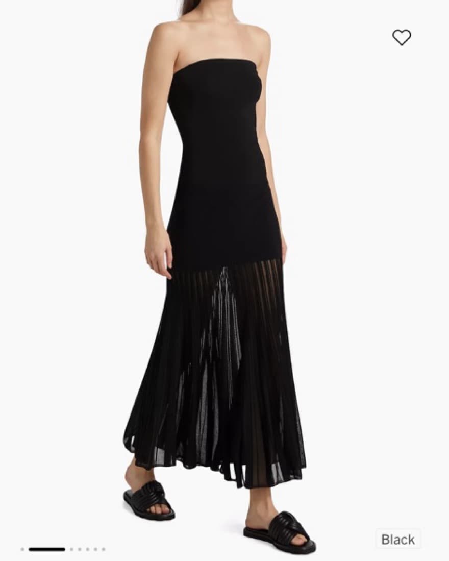 Semi Sheer Strapless Maxi Dress - Image 2