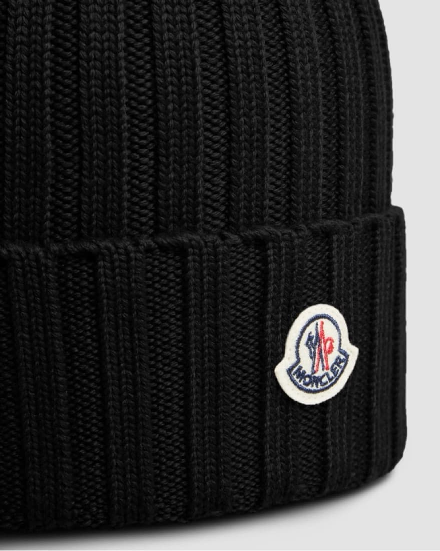 $350 Black Moncler Beanie - Image 2