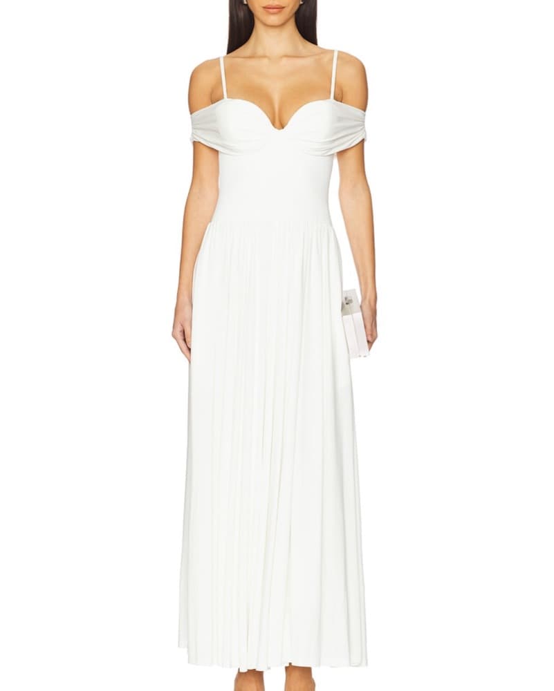 SIMKHAI Amarantha Off-the-Shoulder Dress - Image 1