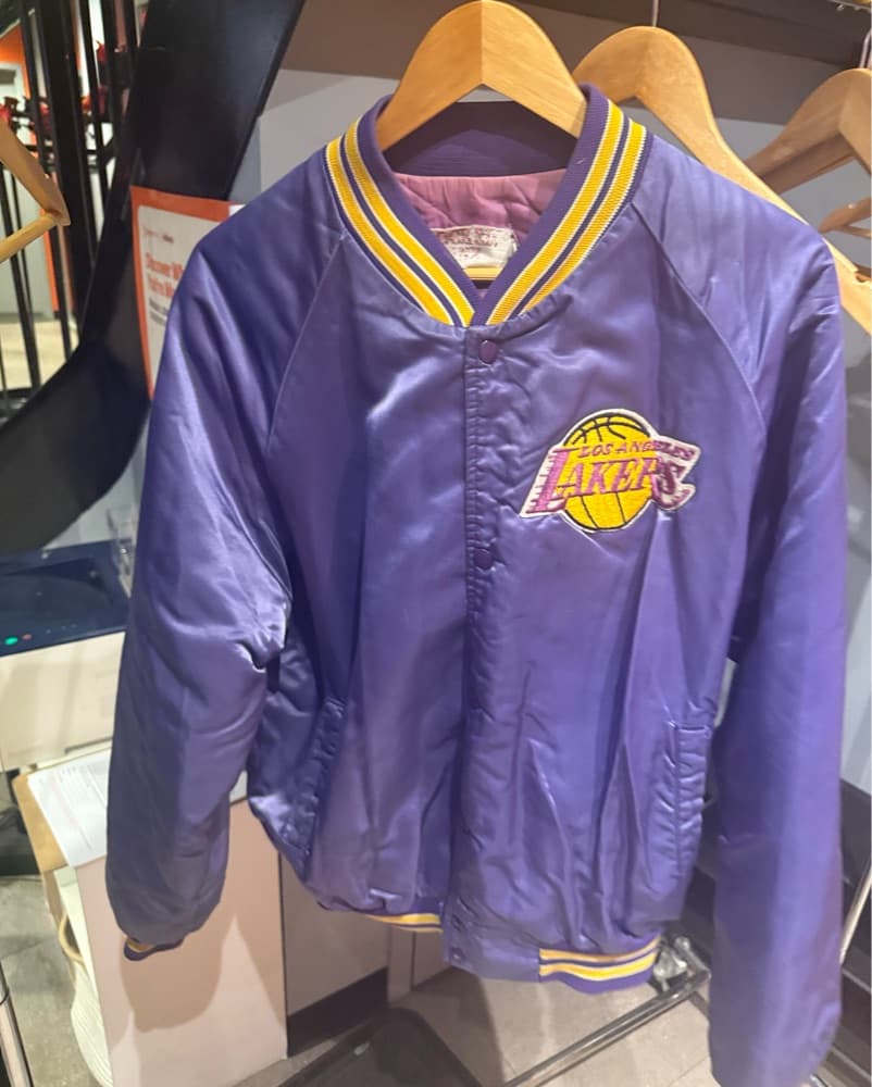 Vintage Purple Lakers Varsity Jacket - Image 1