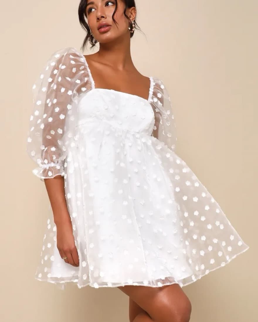Whimsical Polka Dot Mini Dress - Image 1