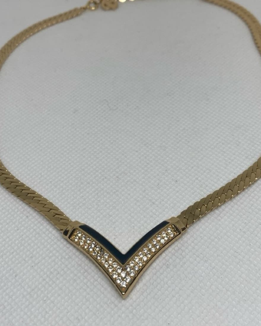 Vintage Christian Dior Black Necklace - Image 5