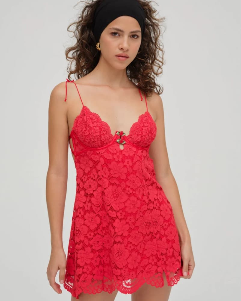 for love & lemons red creamsicle dress - Image 1