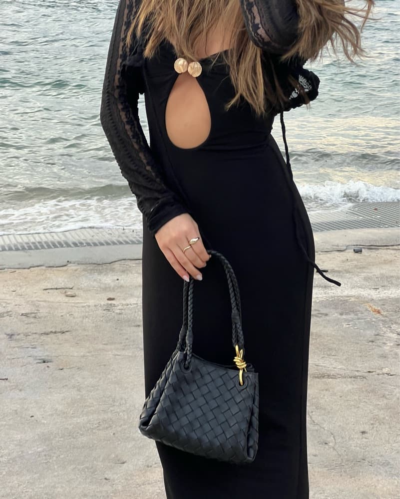 black cutout maxi dress - Image 3