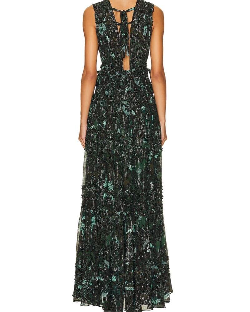 Ulla Johnson Fiona Gown Rainforest  - Image 3