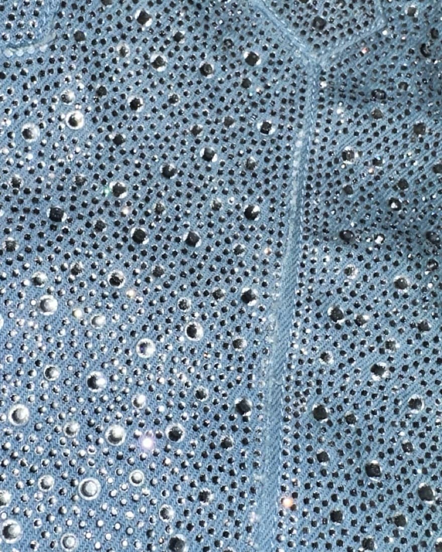 Rhinestone Denim Cowgirl Boots - Image 3