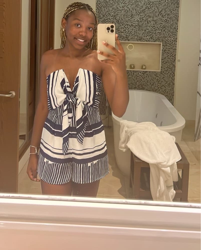 Striped Boho Romper - Image 4