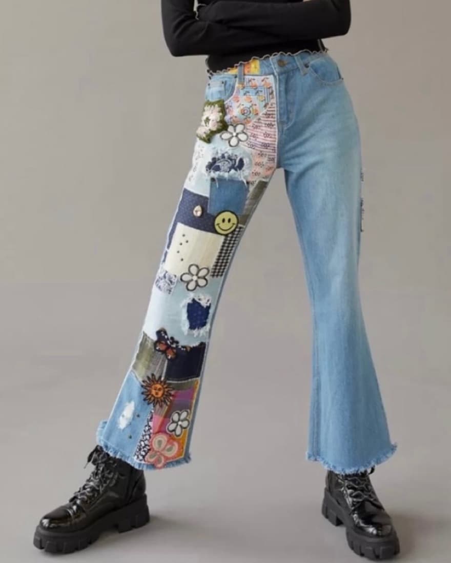 *NWT* Patchwork Jeans - Image 1