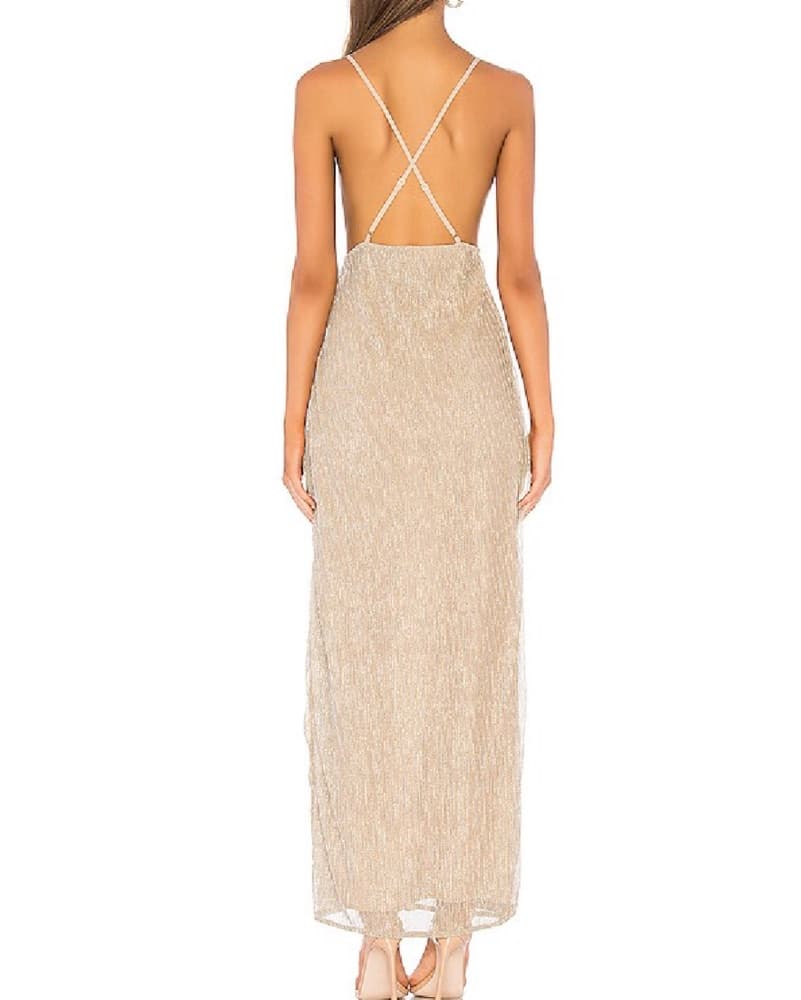 Gold Maxi Dress - Image 2