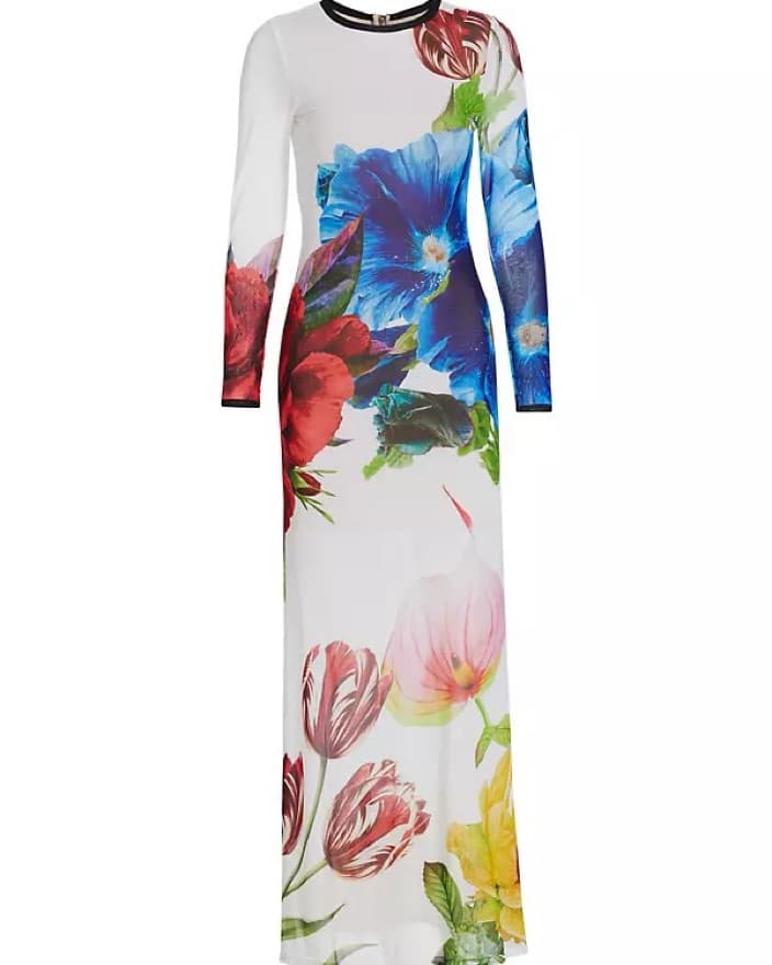 Alice and Olivia Floral Print Maxi Dress - Image 1