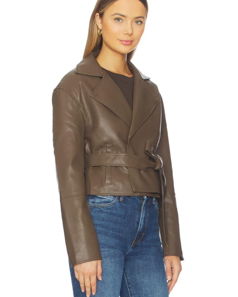 Olivia faux Leather Jacket - Image 2