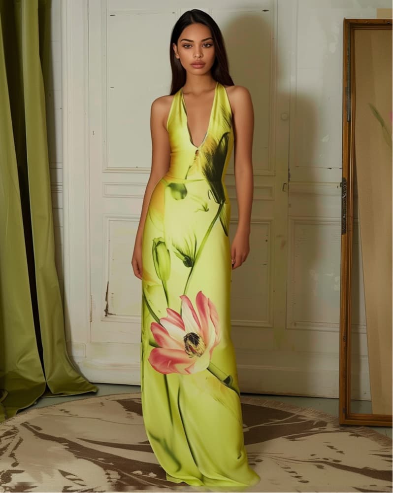 JWpei Satin Halter Dress - Image 1