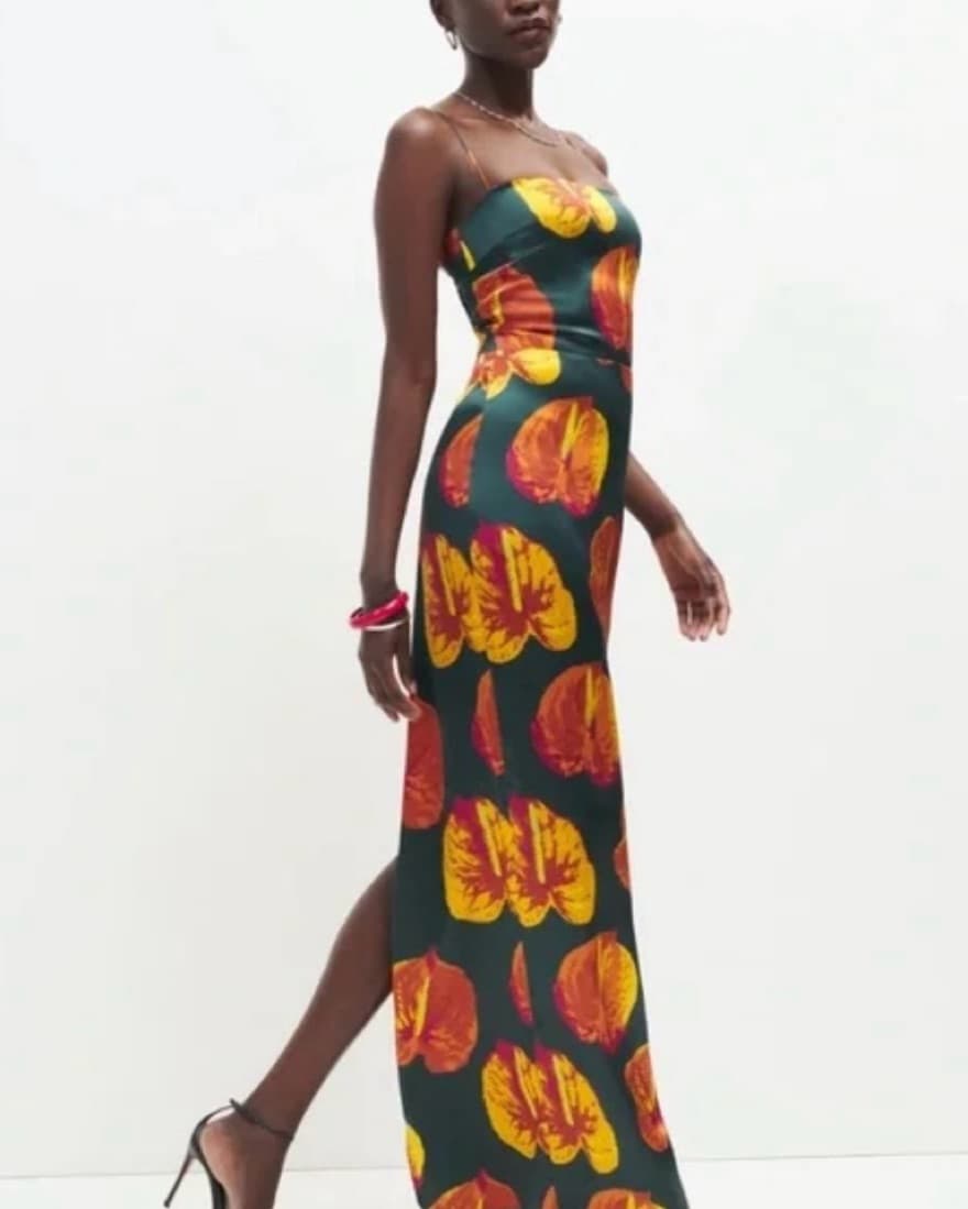 Reformation Silk Frankie Dress Daiquiri - Image 3