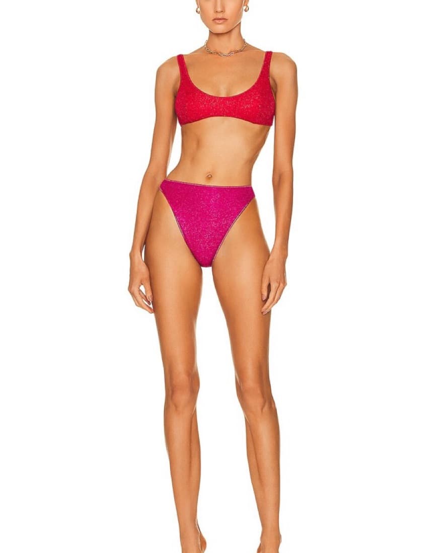 Two-piece Lumiere red & Pink  - Image 2