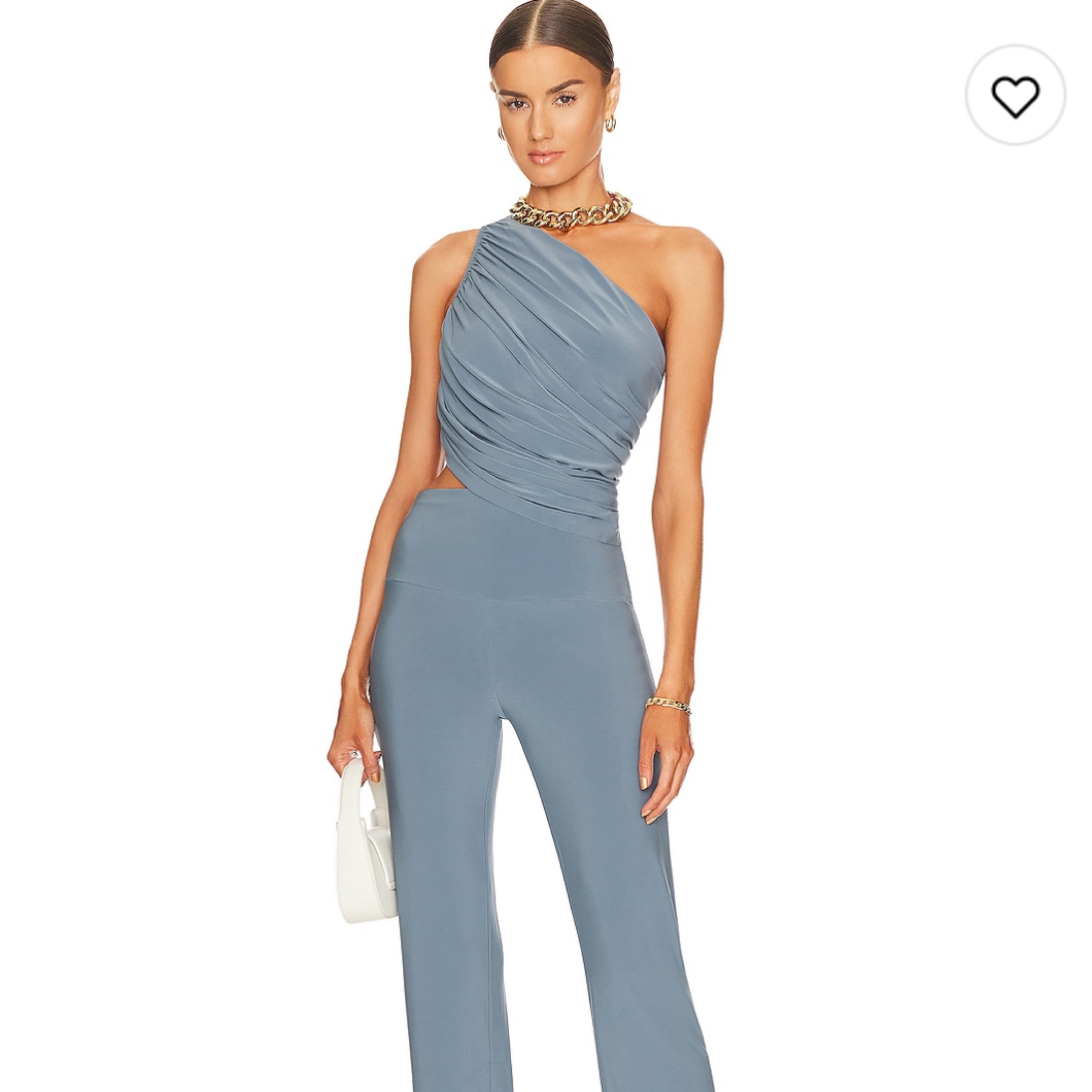 Norma Kamali Diana Top Blue - Image 3