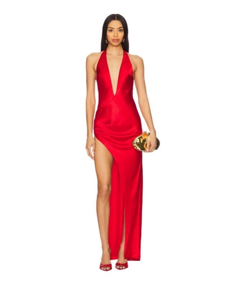 Retrofete Valeria Dress In Fiery Red - Image 1