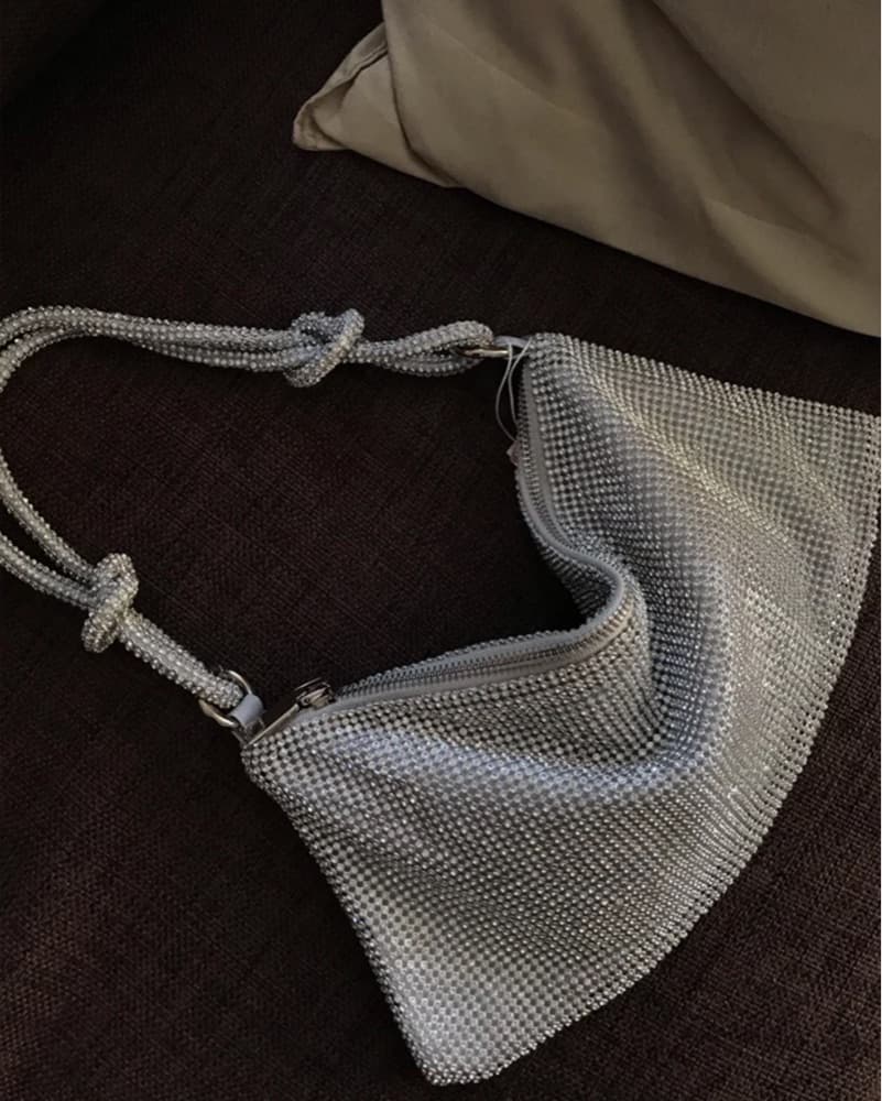 Silver Crystal Bling Bag - Image 4