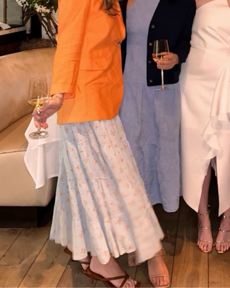 Free People Linen Blend Long Maxi Skirt - Image 1
