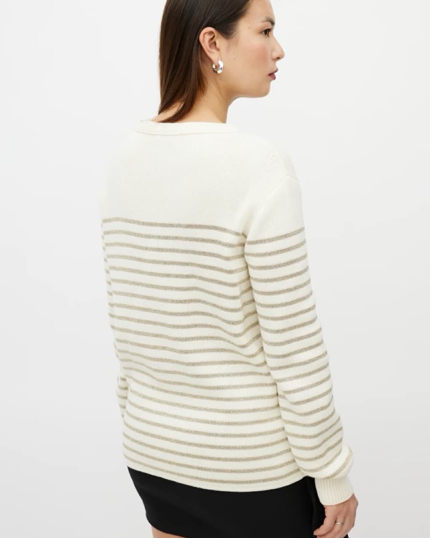 Saint Laurent Striped White Gold Sweater - Image 5