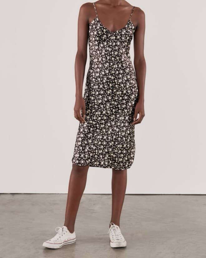Nili Lotan Silk Floral Cami Midi Dress - Image 2